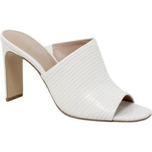 Charles by Charles David Womens Genie White Open Toe Slip On Mules Shoes